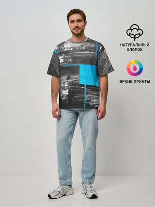 Мужская футболка оверсайз / Абстракция