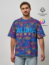 Мужская футболка оверсайз / ALOHA HAWAII | АЛОХА ГАВАЙИ