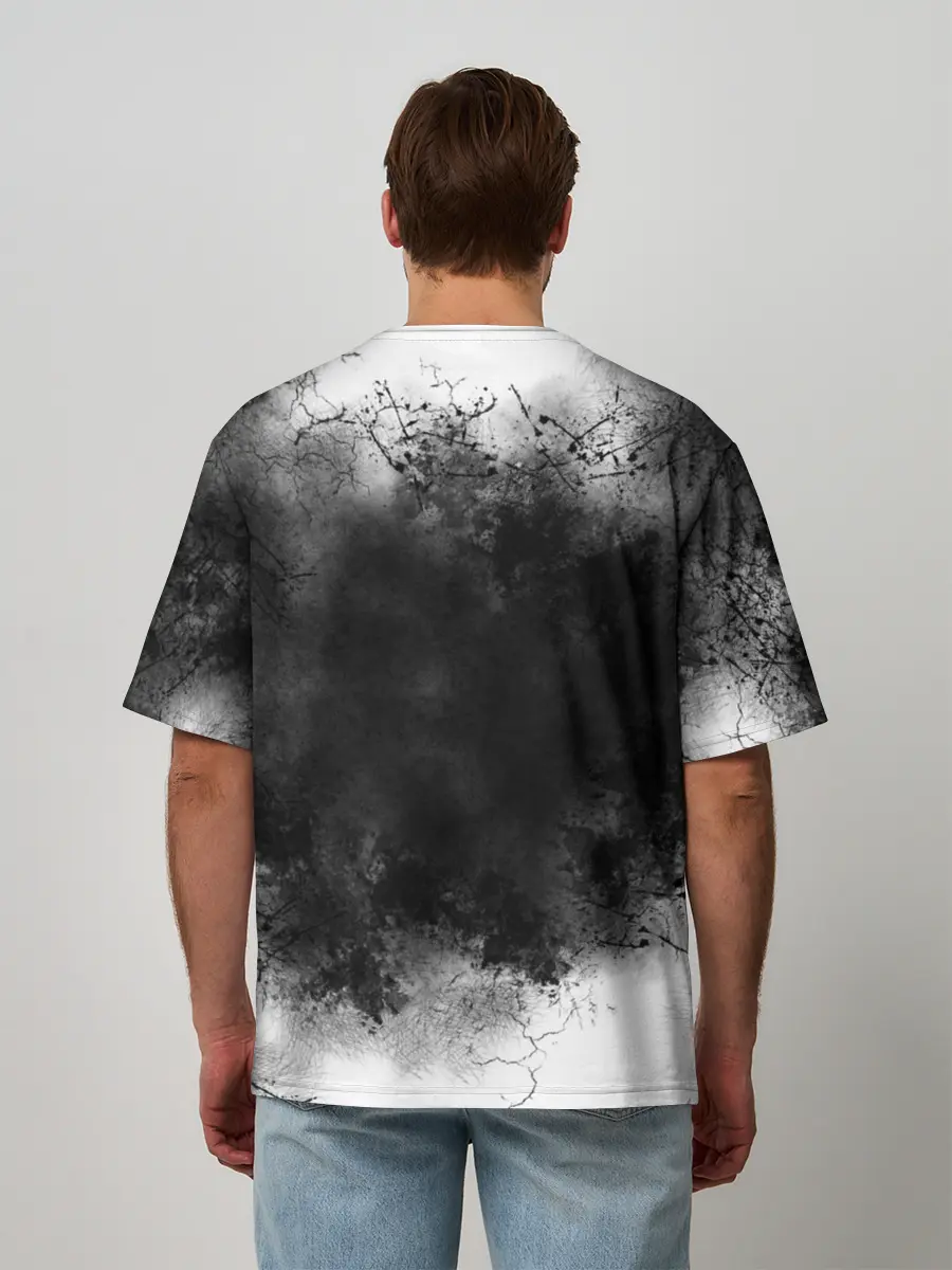 Мужская футболка оверсайз / Гатс акварель