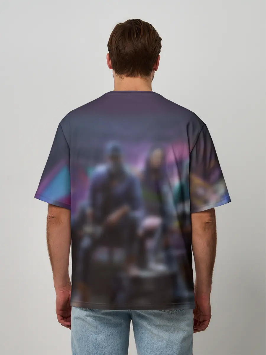 Мужская футболка оверсайз / Watch dogs