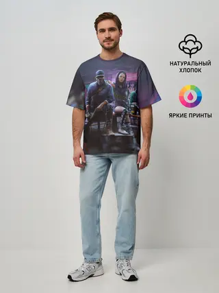 Мужская футболка оверсайз / Watch dogs