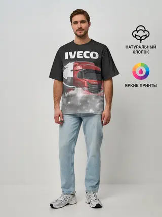 Мужская футболка оверсайз / Iveco truck