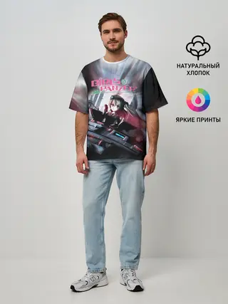 Мужская футболка оверсайз / Девушки и танки | Арису Симада