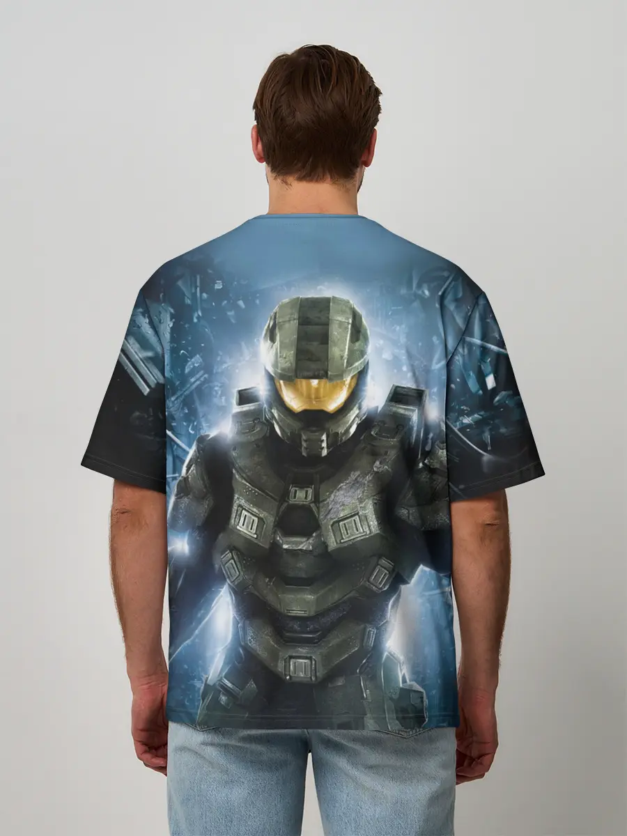 Мужская футболка оверсайз / Halo