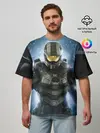 Мужская футболка оверсайз / Halo