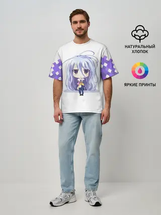 Мужская футболка оверсайз / Аниме пикселы