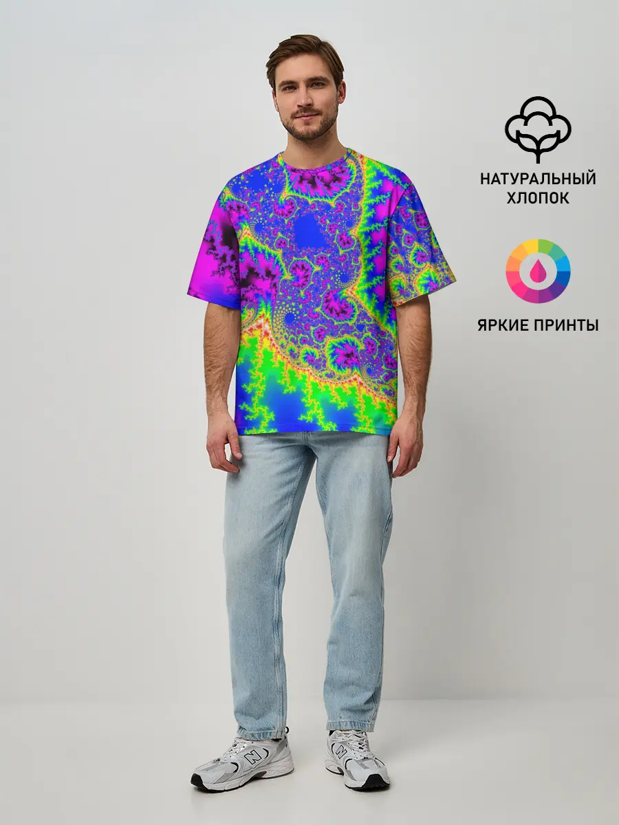 Мужская футболка оверсайз / NEON&ACID