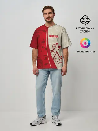 Мужская футболка оверсайз / Russia
