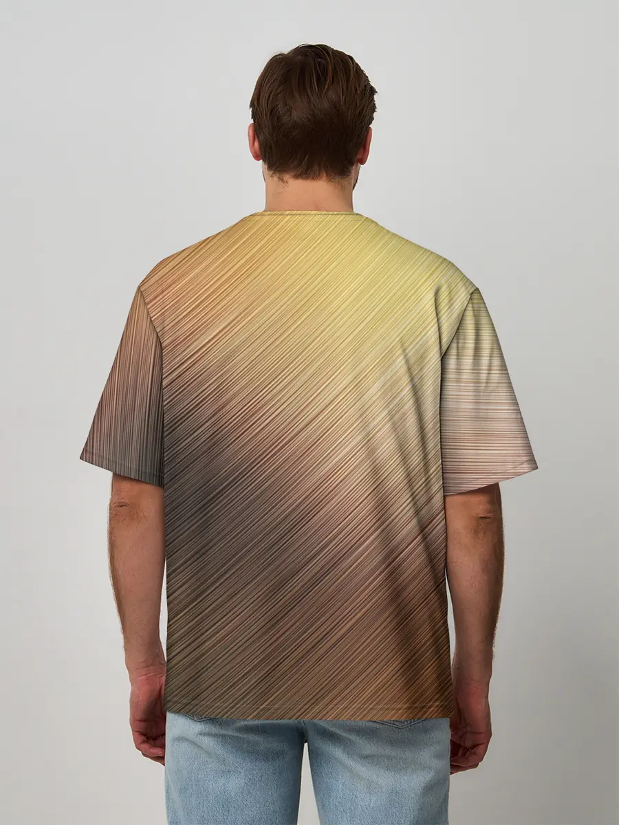 Мужская футболка оверсайз / Texture. Sun Glare