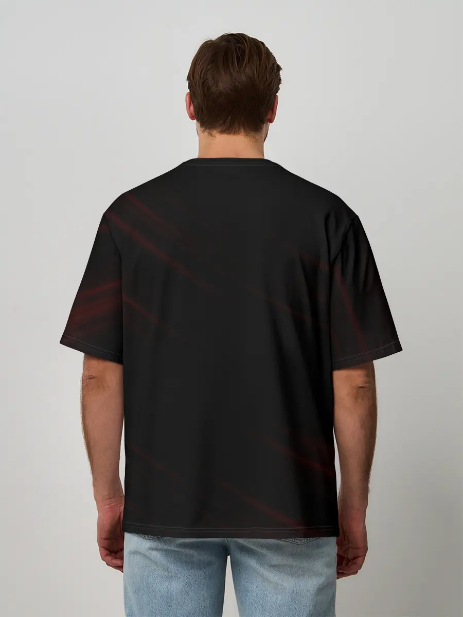 Мужская футболка оверсайз / Официантка Киришима