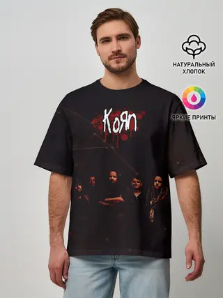 Мужская футболка оверсайз / Korn