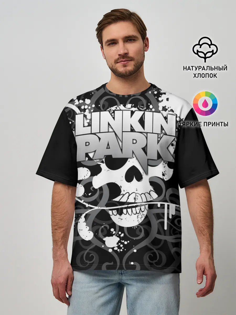 Мужская футболка оверсайз / Linkin Park