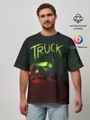 Мужская футболка оверсайз / Truck neon