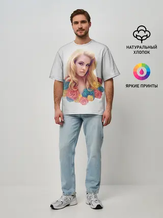 Мужская футболка оверсайз / Взгляд Ланы