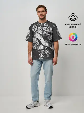 Мужская футболка оверсайз / SABATON