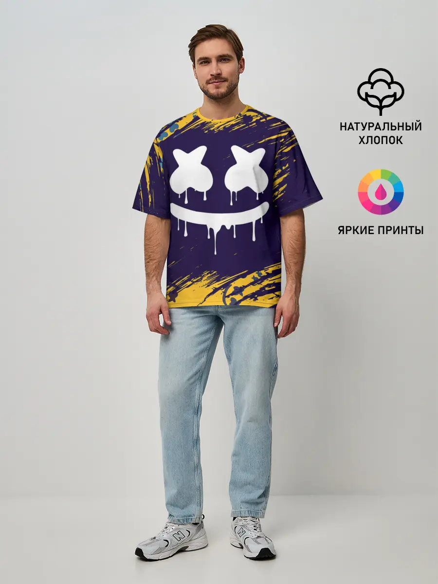 Мужская футболка оверсайз / MARSHMELLO / МАРШМЕЛЛОУ