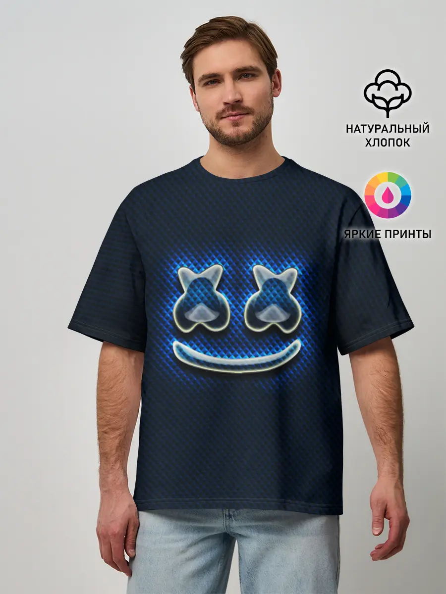 Мужская футболка оверсайз / Marshmello