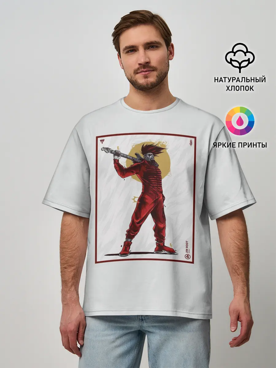 Мужская футболка оверсайз / SLIPKNOT | Jim Root