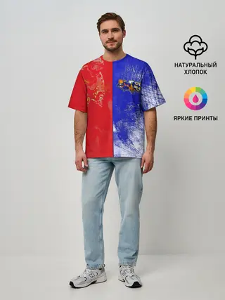 Мужская футболка оверсайз / На самый вверх