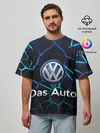 Мужская футболка оверсайз / Volkswagen слоган Das Auto