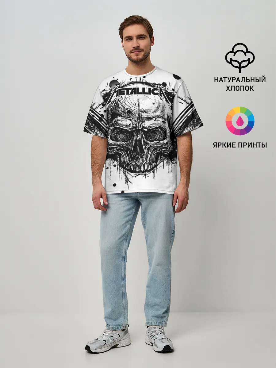 Мужская футболка оверсайз / Metallica
