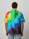 Мужская футболка оверсайз / РАЗНОЦВЕТНЫЕ КРАСКИ