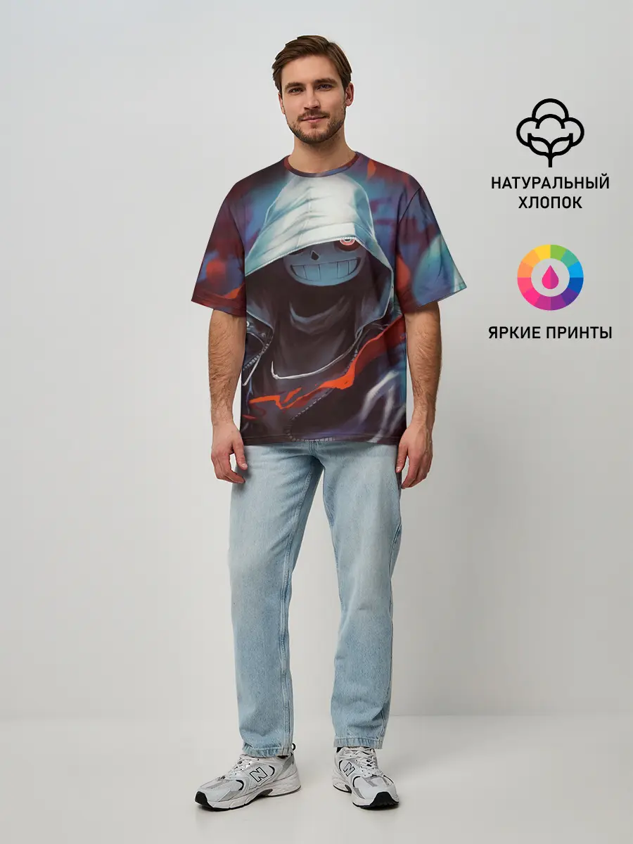 Мужская футболка оверсайз / UNDERTALE | АНДЕРТЕЙЛ