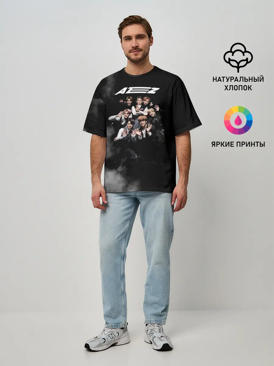 Мужская футболка оверсайз / Ateez