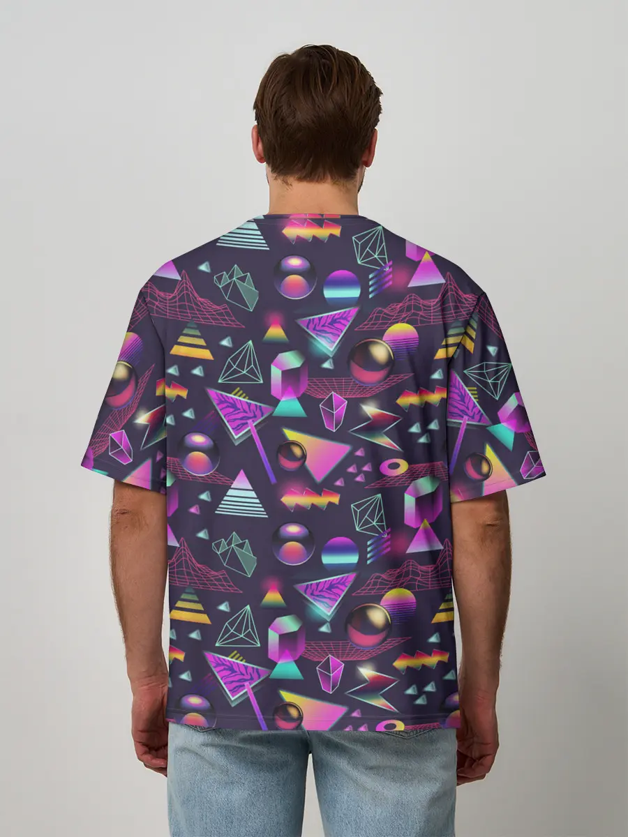 Мужская футболка оверсайз / Vaporwave art