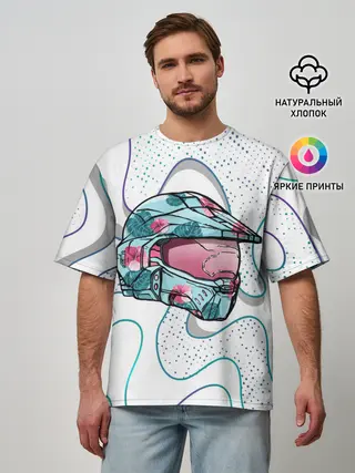 Мужская футболка оверсайз / Flowers of Spartan