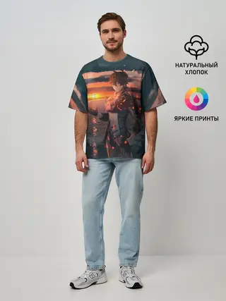 Мужская футболка оверсайз / Tartaglia art