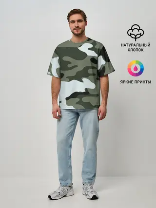 Мужская футболка оверсайз / camouflage 2