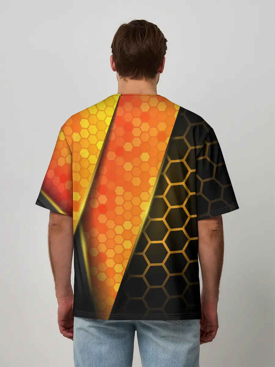 Мужская футболка оверсайз / Mass Effect N7