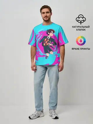 Мужская футболка оверсайз / Путешественник во времени