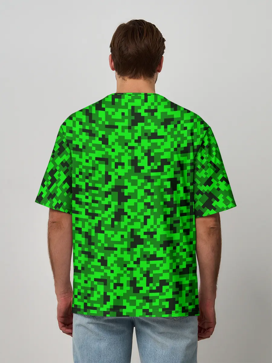 Мужская футболка оверсайз / КАМУФЛЯЖ GREEN