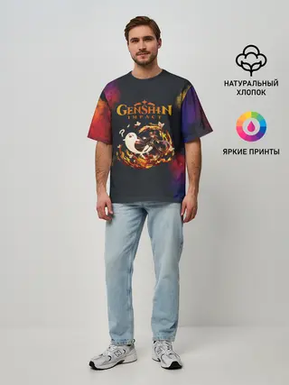 Мужская футболка оверсайз / Genshin Impact | Геншин Импакт
