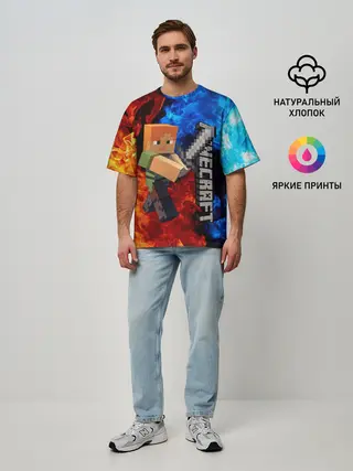 Мужская футболка оверсайз / MINECRAFT