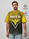 Мужская футболка оверсайз / FREEFIRE | YELLOW SMOKE