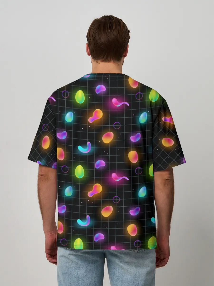 Мужская футболка оверсайз / Ночные фонарики-светлячки