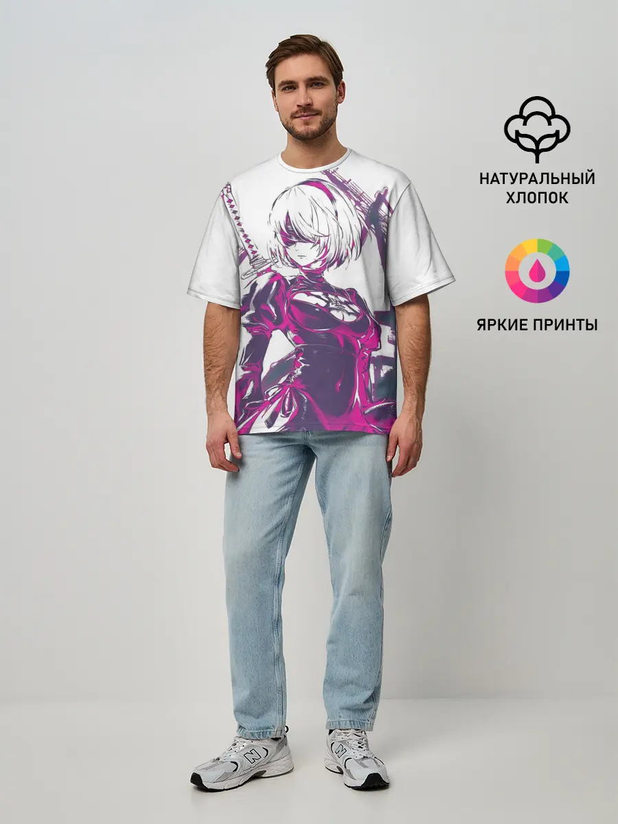 Мужская футболка оверсайз / 2B | NEON | НЕОН