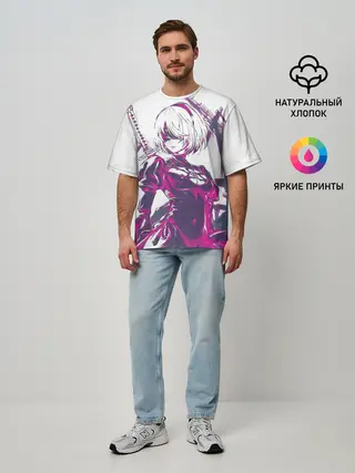 Мужская футболка оверсайз / 2B | NEON | НЕОН