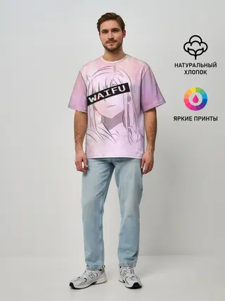 Мужская футболка оверсайз / Моя вайфу - Zero Two