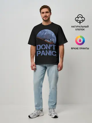 Мужская футболка оверсайз / Dont Panic