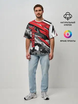 Мужская футболка оверсайз / HONDA