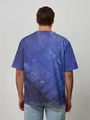 Мужская футболка оверсайз / Синие акварельные мазки
