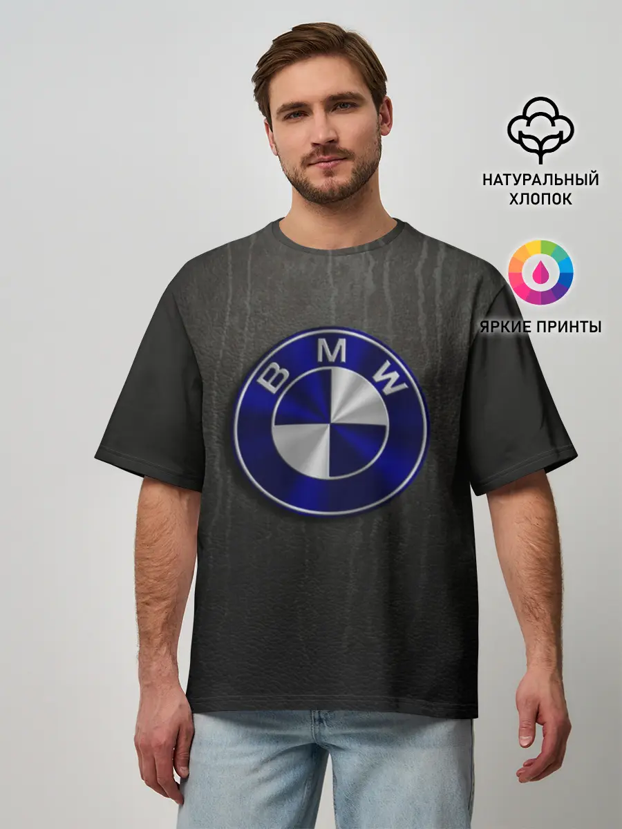 Мужская футболка оверсайз / bmw