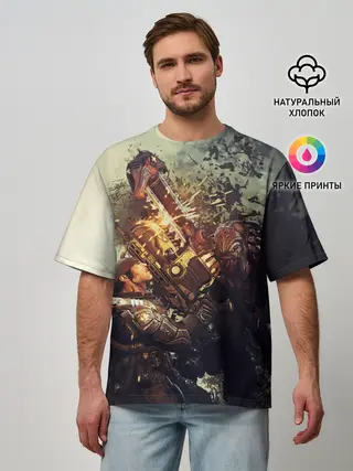 Мужская футболка оверсайз / Маркус в деле