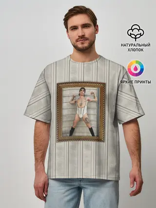 Мужская футболка оверсайз / Damiano David in swimsuit