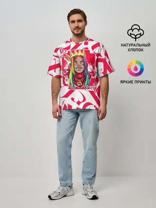 Мужская футболка оверсайз / 6ix9ine Tekashi