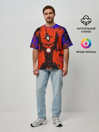 Мужская футболка оверсайз / Евангелион | Evangelion